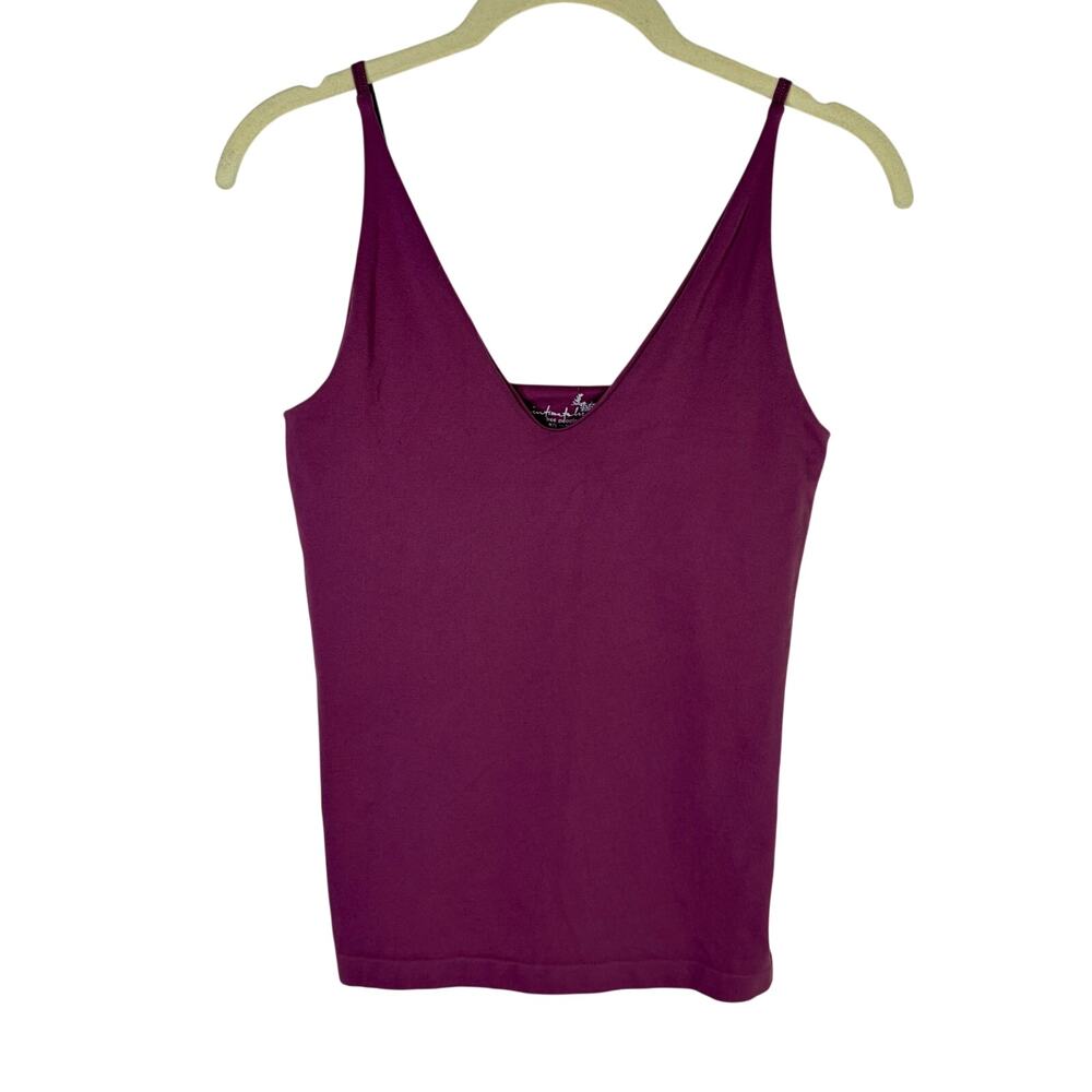 Intimately Free People women's tank top size ML, plum color, shelf bra, feminine